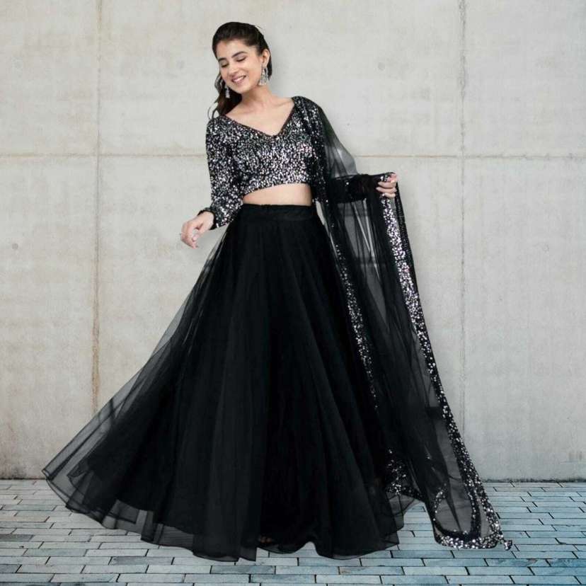 Solid Semi Stitched Lehenga Choli Price in India Buy Solid Semi