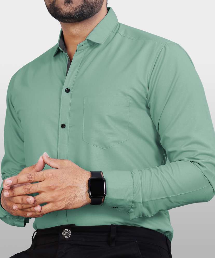 H and m green shirt store
