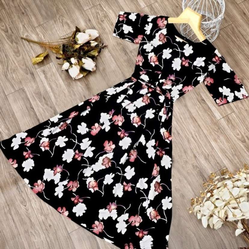 Women Fit and Flare Black Dress Price in India Buy Women Fit and