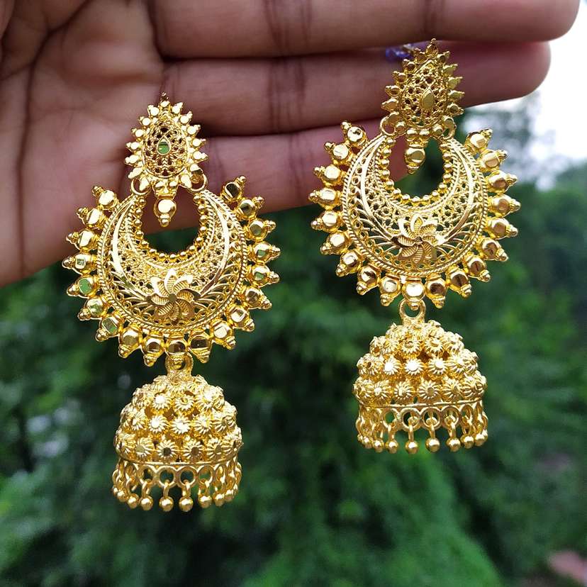 Golden earrings online new arrivals