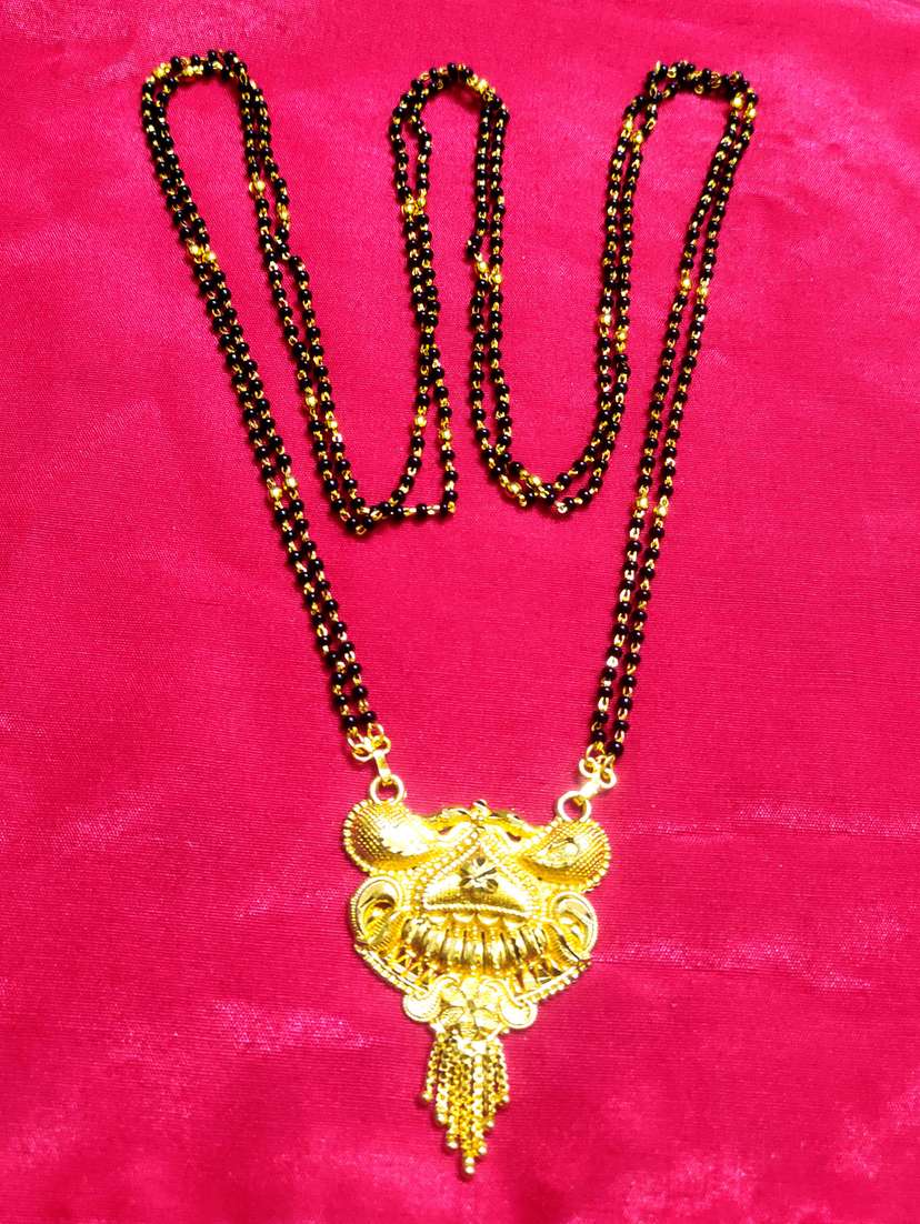 1 gram Gold Plated latest design fancy Long Mangalsutra for women