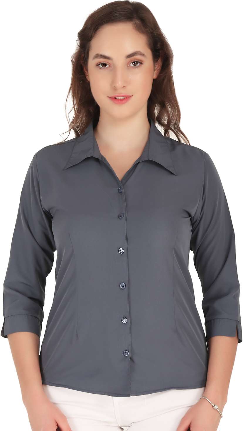 Grey formal cheap shirt women's