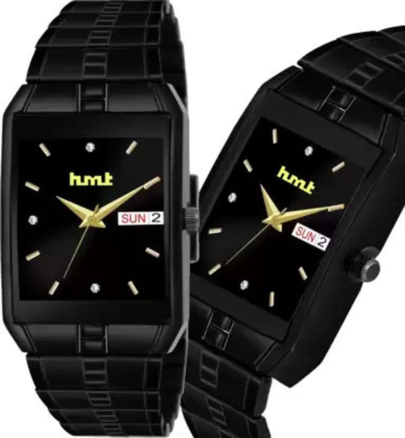 Hmt watch black hot sale