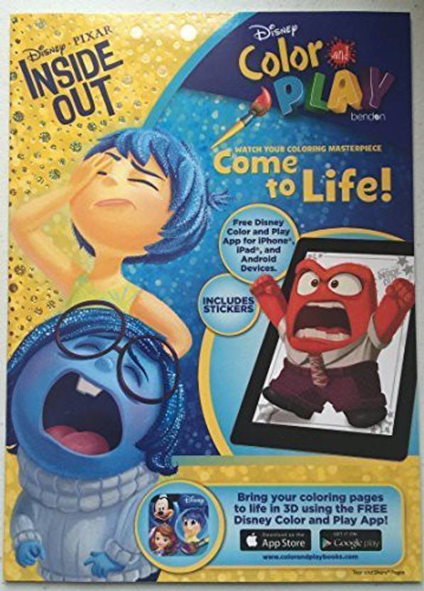 Disney Pixar Inside Out Color and Play Coloring Book Over 30 Stickers