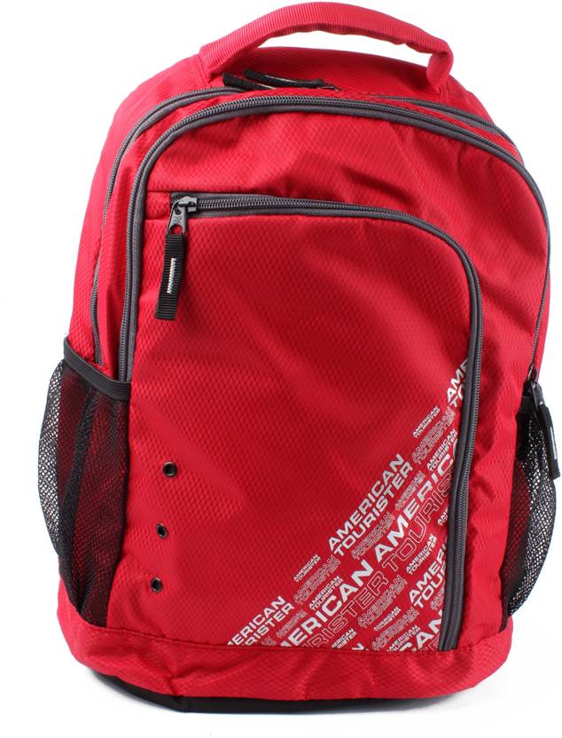 AMERICAN TOURISTER Code Backpack Silver, Red Price in India