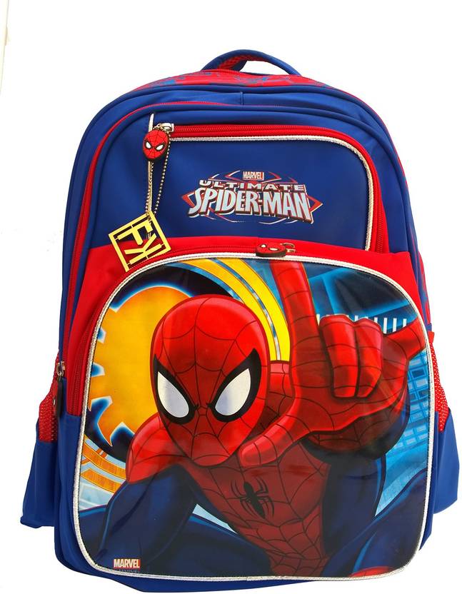 Kids Spider-Man School Backpack – Red & Blue Cartoon School Bag main image 1