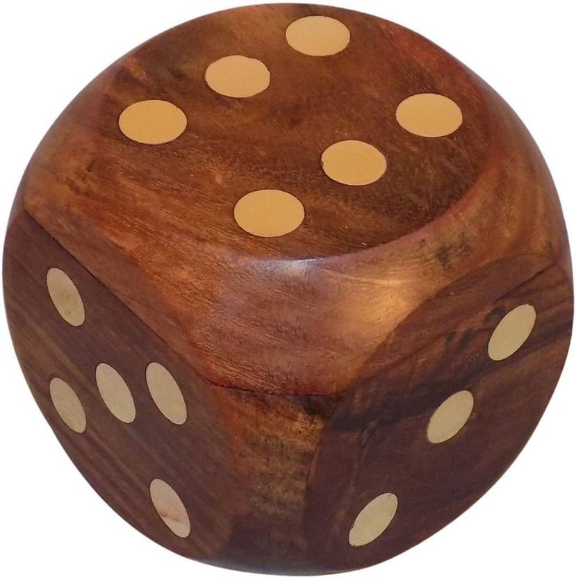 Craft Art India Handmade Wooden Dice Set 2.5 inches Indoor Sports