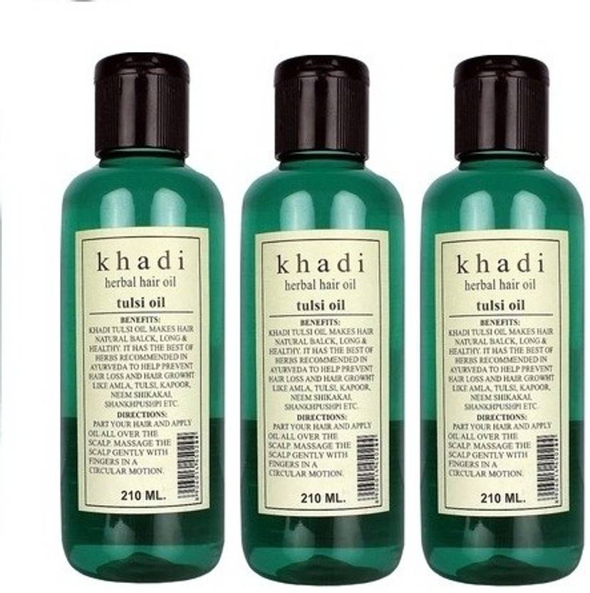Lush Khadi Hair Oil Background Concept