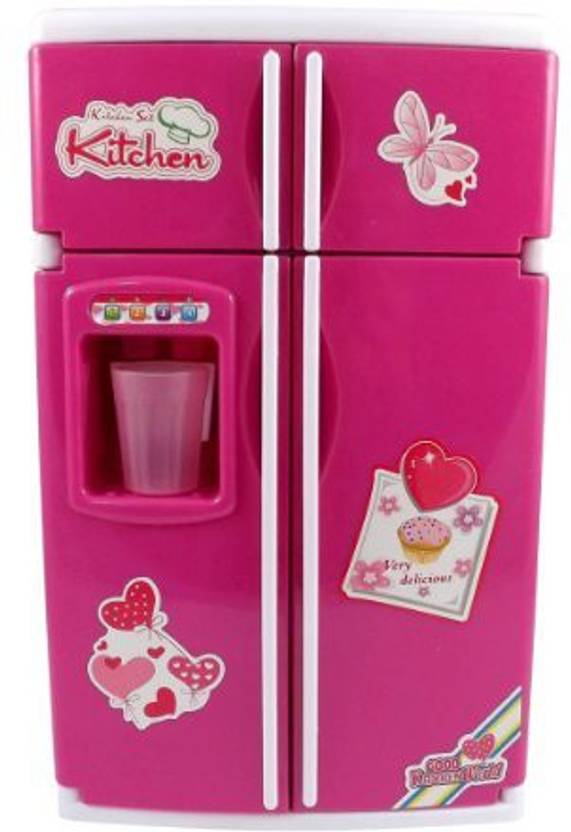 Liberty Imports Kitchen Refrigerator Pink Toy Mini Fridge Playset for