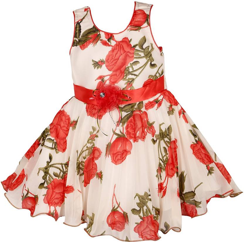 Wishkaro Girls Midi/Knee Length Casual Dress