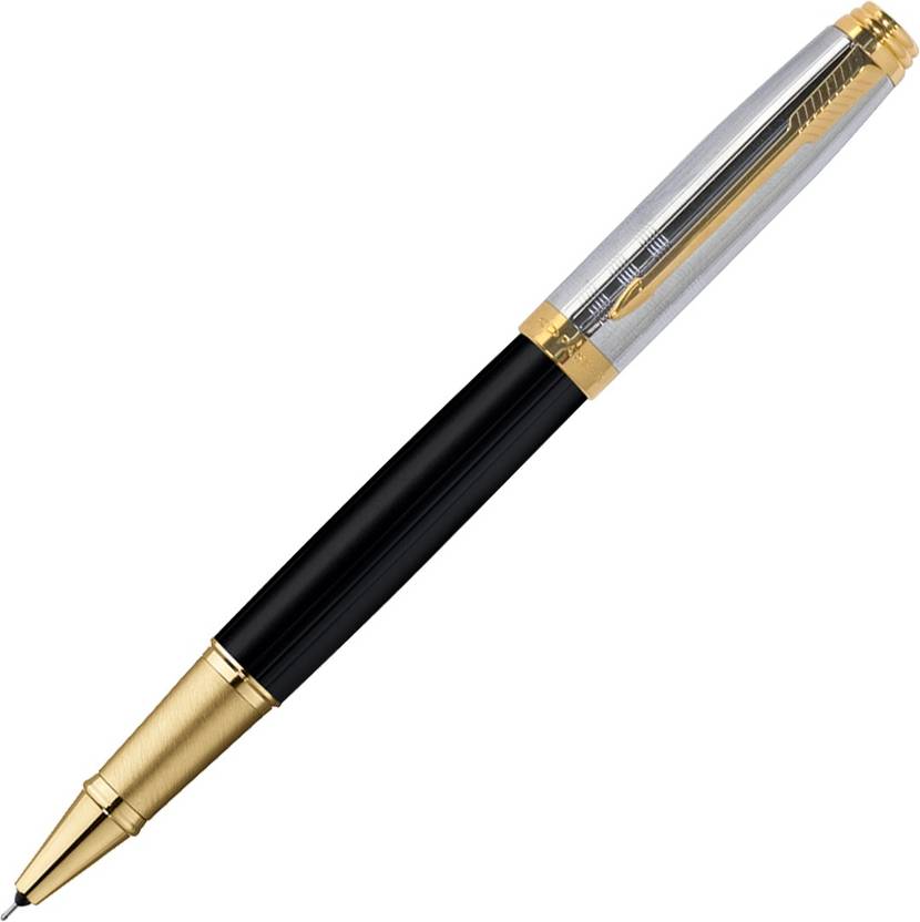 parker ambient deluxe black gold trim roller ball pen
