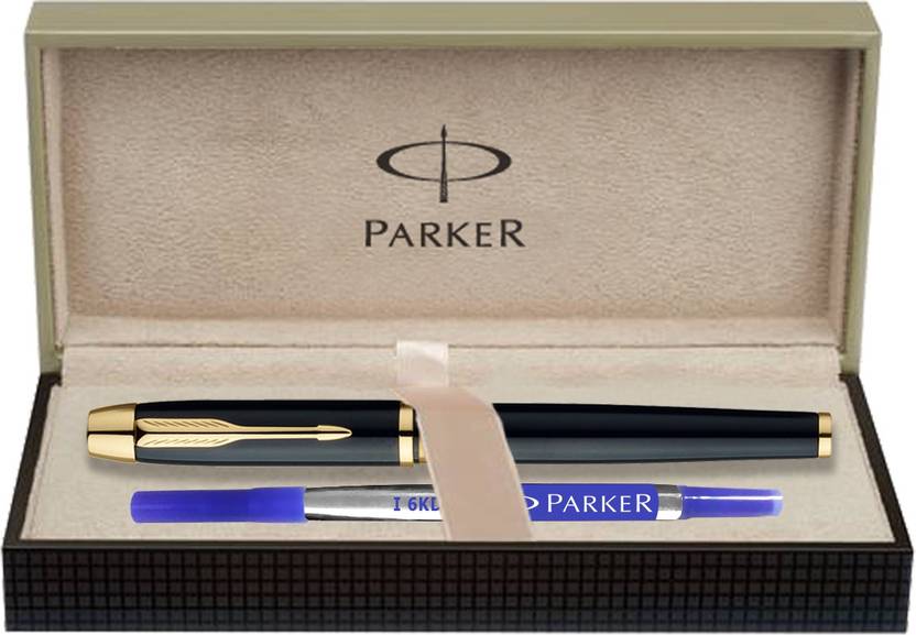 parker odyssey laque black gold trim roller ball pen