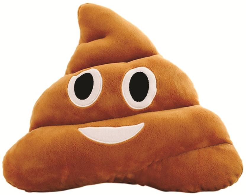 Skylofts Stuffed Soft Poop Smiley Emoji Laughing Cushion PIllow - 26 cm