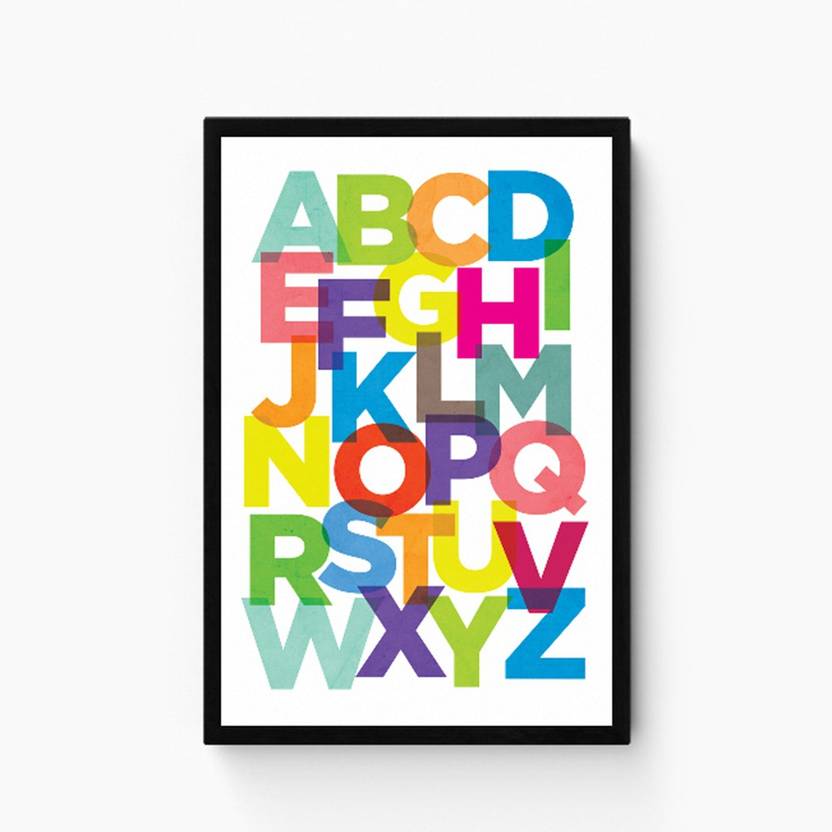 Beautiful alphabets in colours Paper Print - Decorative posters in