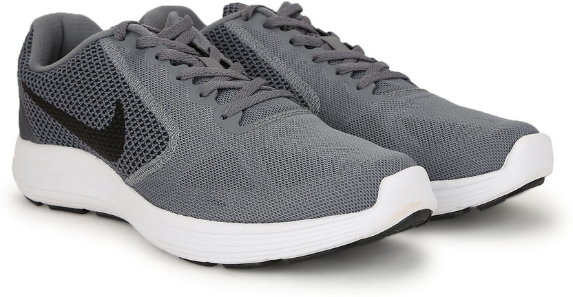 NIKE Revolution 3 Running Shoes For Men - Buy COOL GREY/BLACK-WHITE Color NIKE  Revolution 3 Running Shoes For Men Online at Best Price - Shop Online for  Footwears in India | Flipkart.com