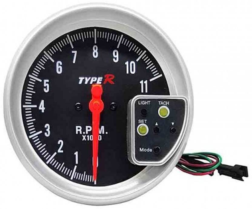 fuji New 5" Black Monster Tachometer RPM Meter 7 Colors Shift Light