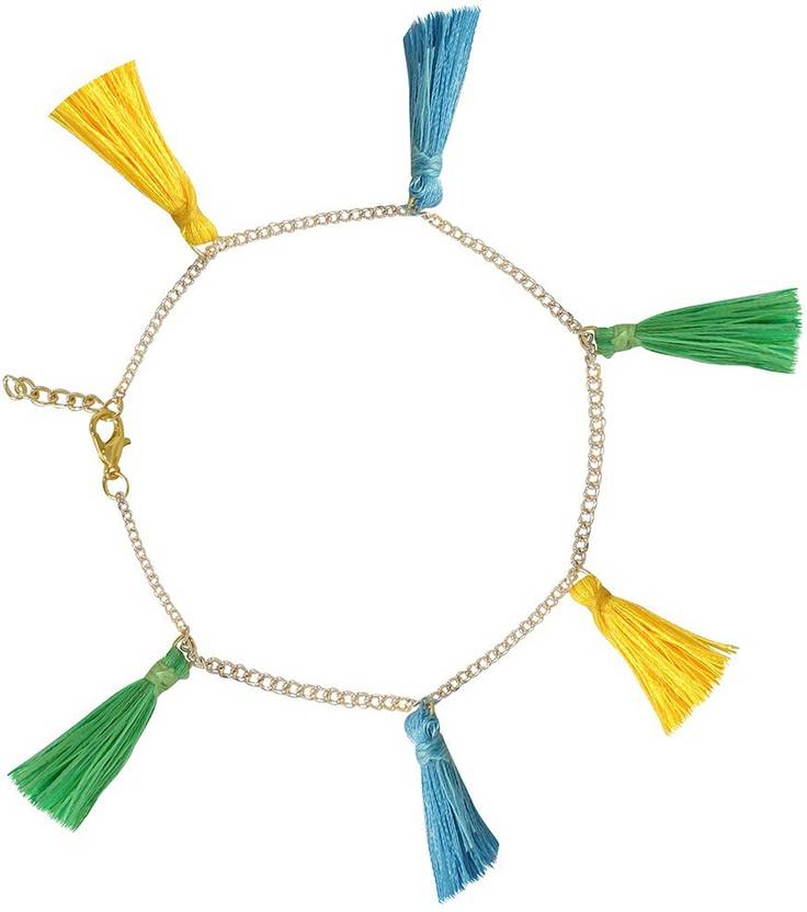 ACCESSHER PY0118GC05GMULTI Brass Anklet