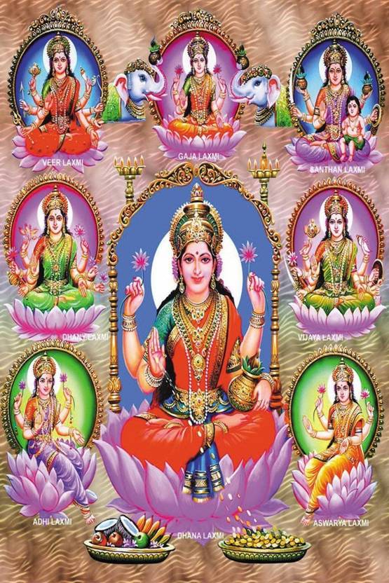 KumkumArts Radha Kirshna And Shiv Parvati Poster 12 x 18 Inch, HD