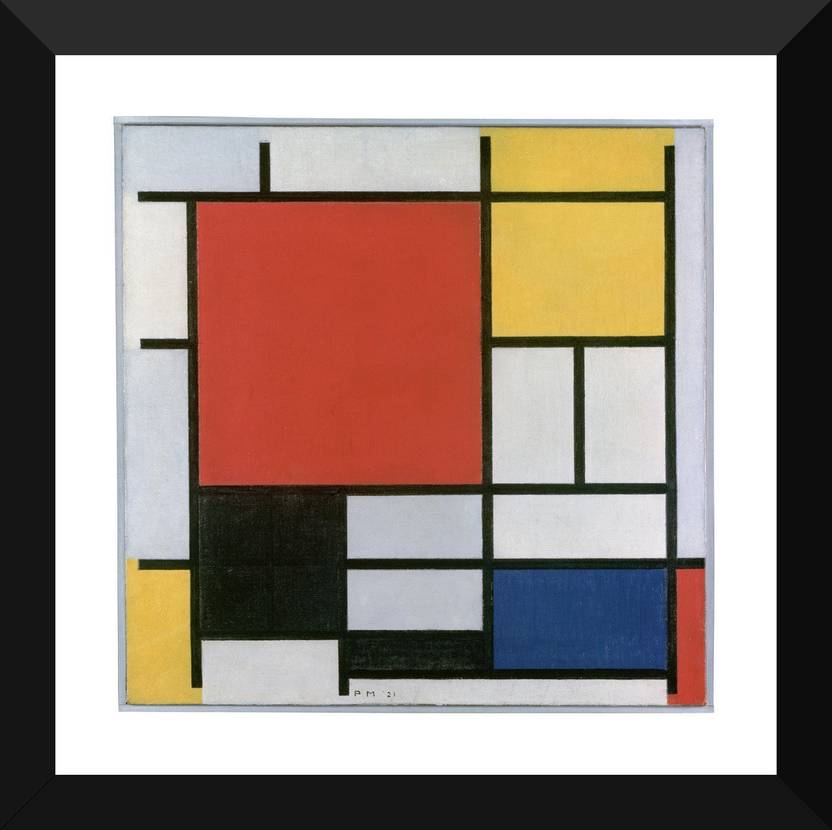 Composition with red yellow blue piet mondrian s paintings