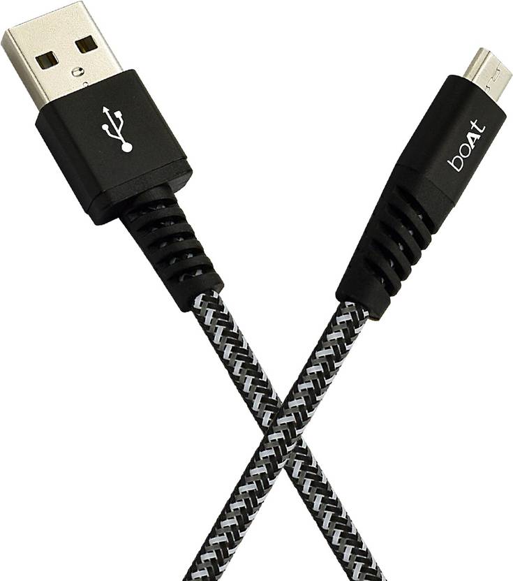 boAt Reversible Micro USB 2 A 1.5 m Micro USB Rugged V3 Black boAt