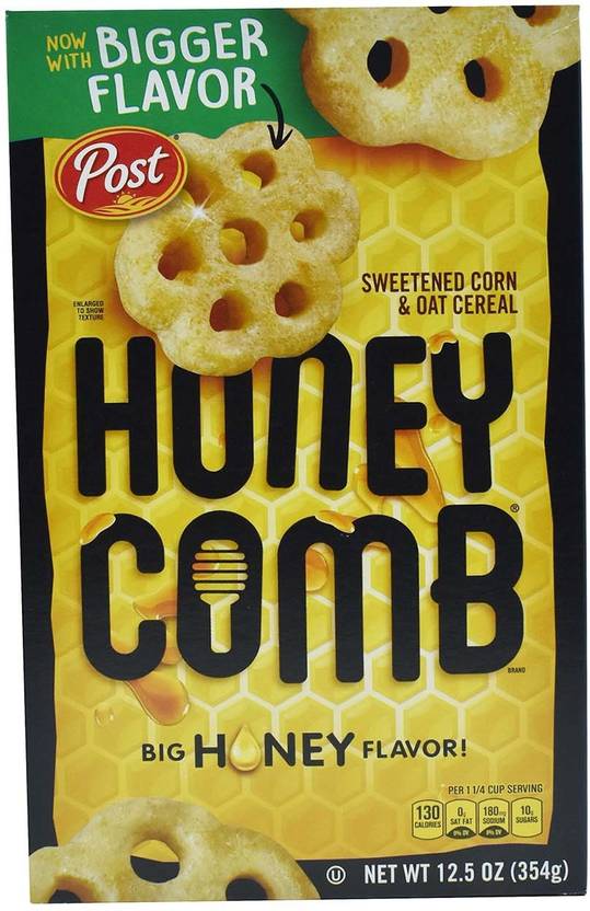 post Waffle Honey Comb, Sweetened Corn & Oat Cereal 354g (12.5oz) Box Price in India Buy