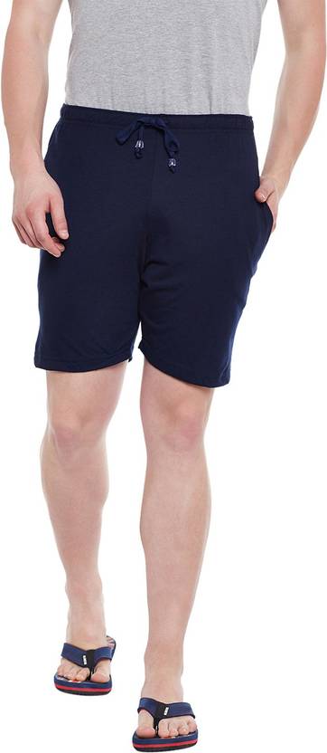 MACK JONNEY Solid Men Dark Blue Regular Shorts