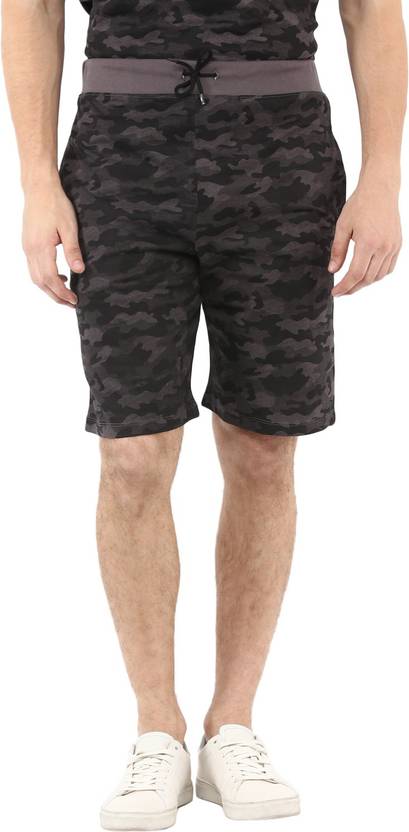 Urbano Fashion Printed Men Grey Regular Shorts