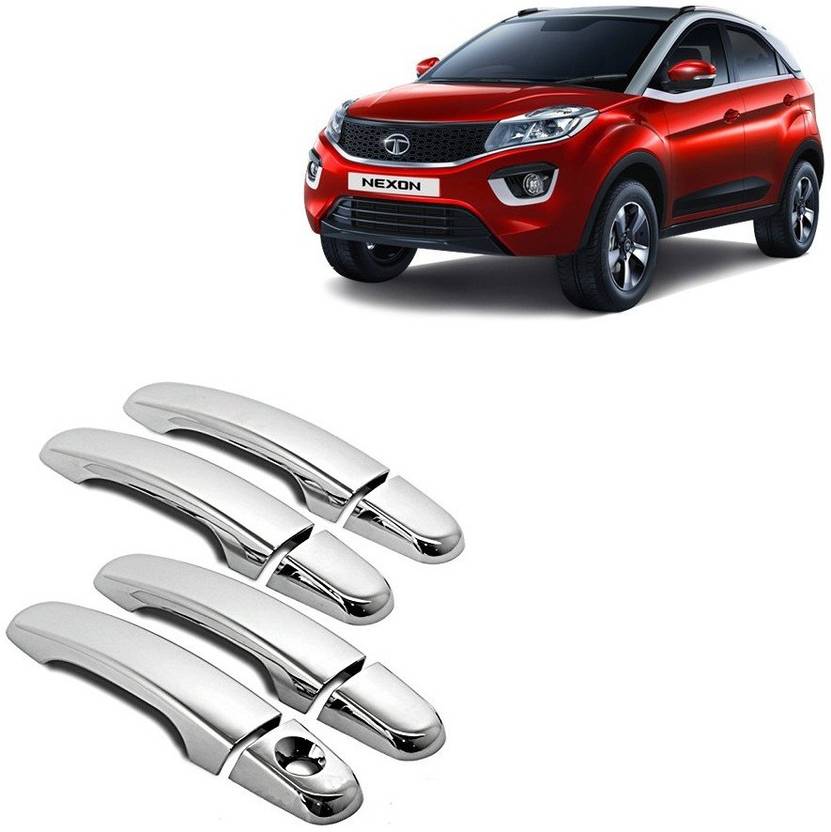 RideoFrenzy Premium Quality Tata Nexon Chrome Handle Cover cum Door