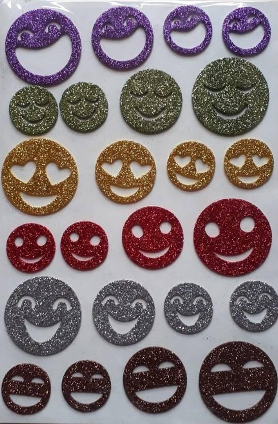 BestUBuy Glitter Smiley Foam Sheet Sticker