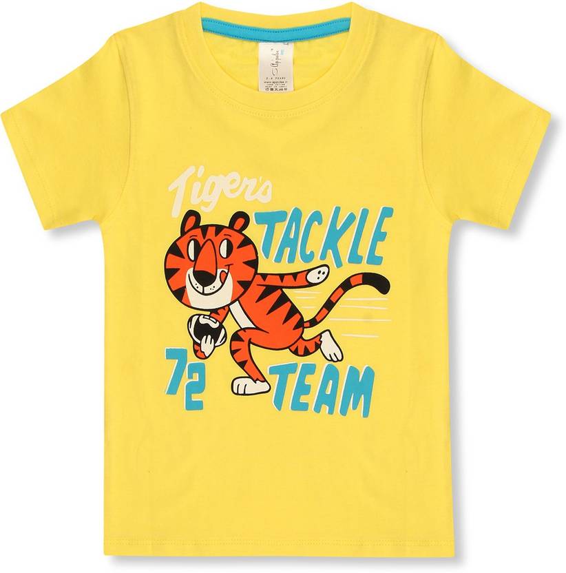 Ap'pulse Boys Graphic Print Cotton Blend Regular T Shirt
