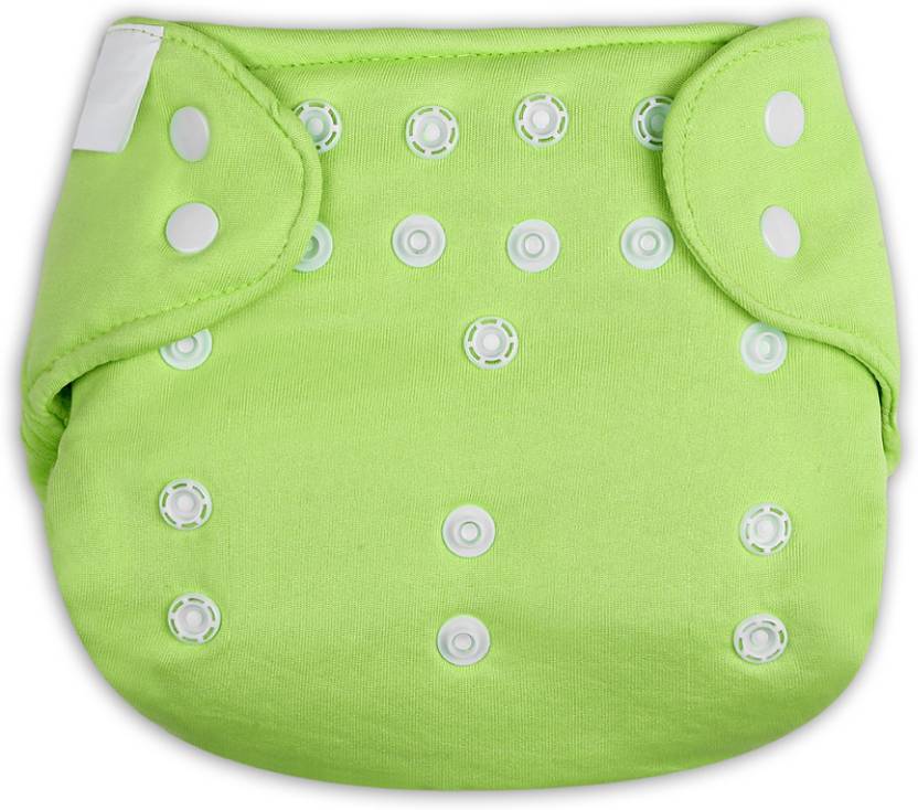 Miss & Chief Reusable Diaper Green Adjustable, Reusable, Supersoft