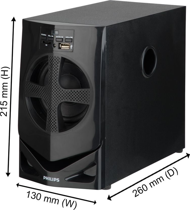 Philips M30F/94 30W 2.1 Channel Black Speaker - Image 5
