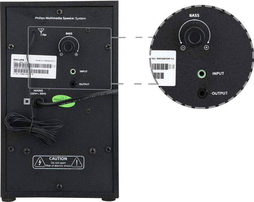 Philips M30F/94 30W 2.1 Channel Black Speaker - Image 4
