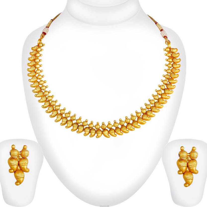 SPARGZ Brass Gold-plated Gold Jewellery Set Price in India - Buy SPARGZ ...