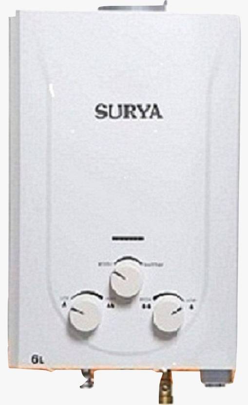 SURYA 6 L Gas Water Geyser (Gas Geyser, White) Price in India Buy