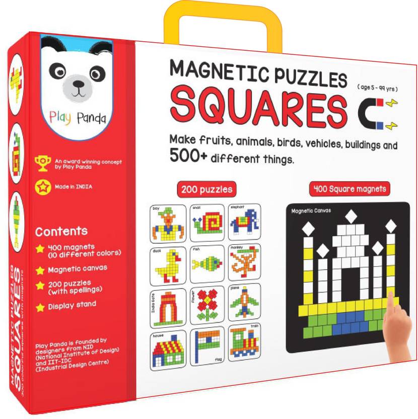 PLAY PANDA Puzzles Squares with 400 colorful 200