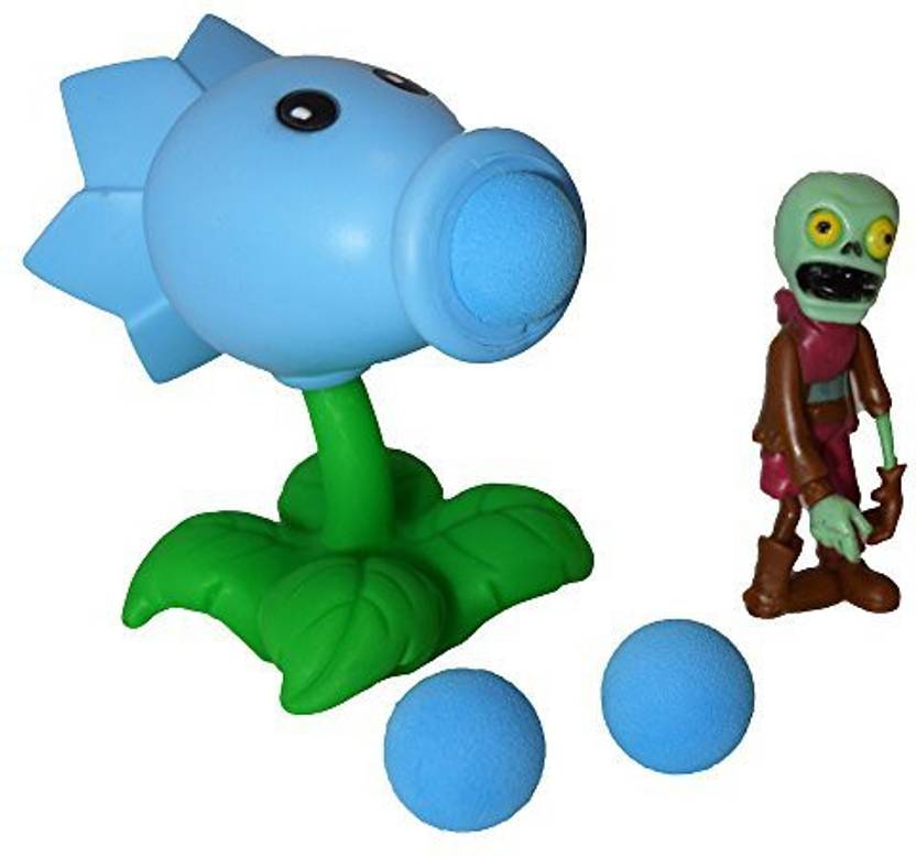 Genrc Pvz Plant Ice Pea Shooter Ball Popper Zombie Action Figure Toy