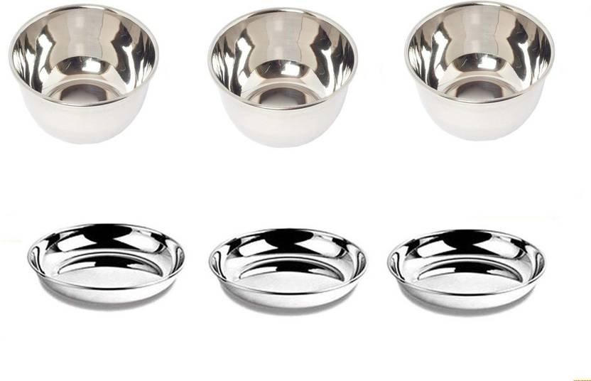 A&H Stainless Steel Vegetable Bowl Unbreakable Combo of Sabzi , Curry , Desert Icecream