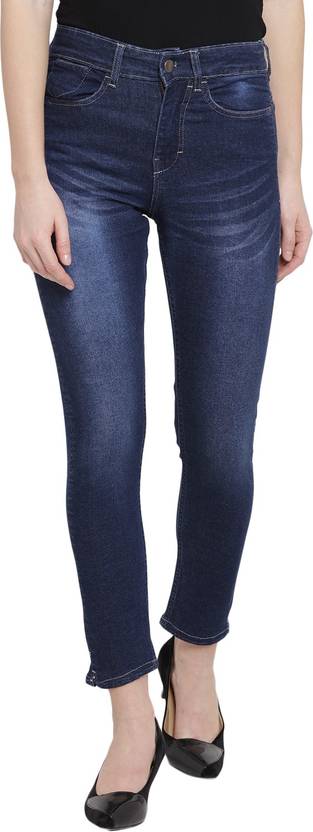 [Sizes XS, S] Lady Stark Women Slim Mid Rise Dark Blue Jeans