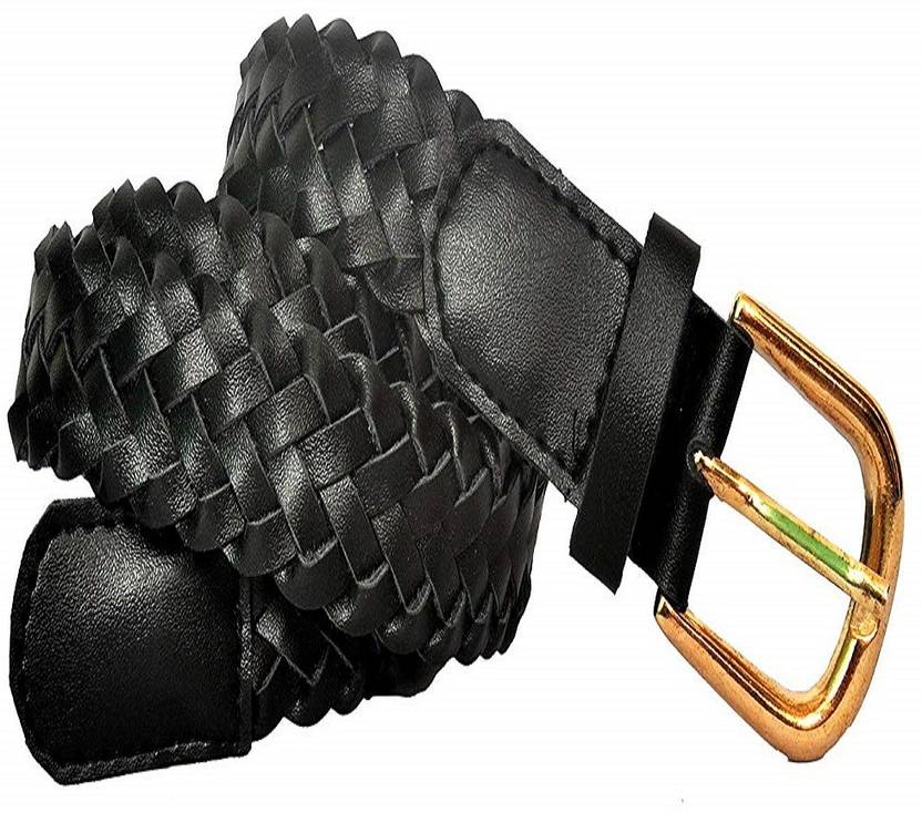 Women Casual Black Artificial Leather Belt