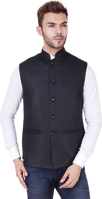 Badoliyasons Men Solid Nehru Jacket