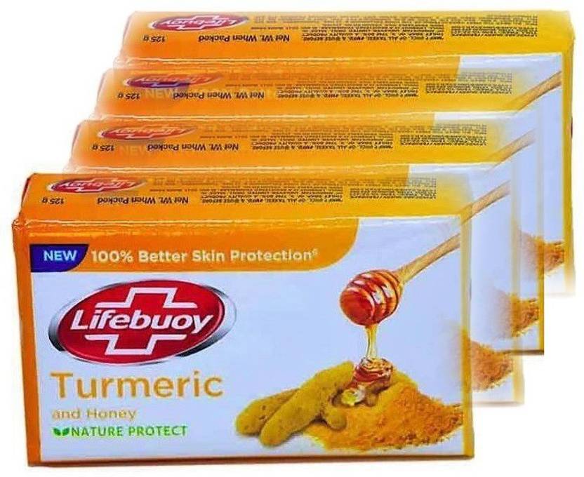 LIFEBUOY Total Turmeric & Honey Natural Protect Soap 125g (Pack of 4) Price in India, Buy