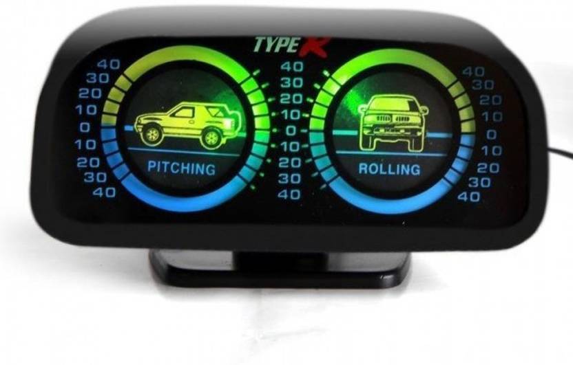 AutoTrends Jeep 4X4 Off Road Inclinometer / Clinometer / Landmeter Pitch & Roll Gauges with Back