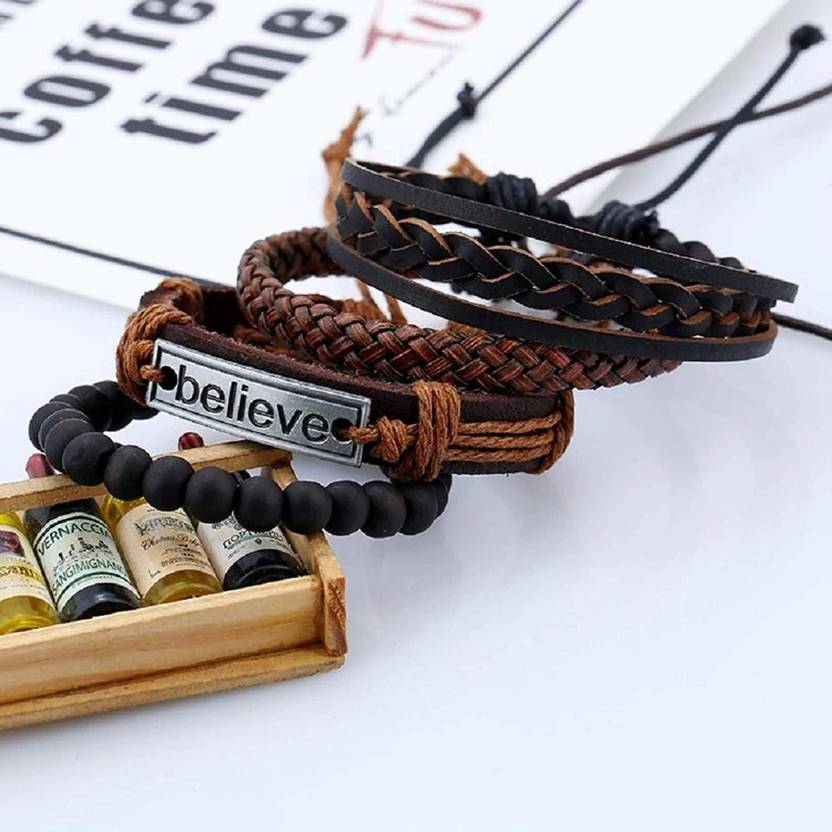Leather Bracelet  (Pack of 4)