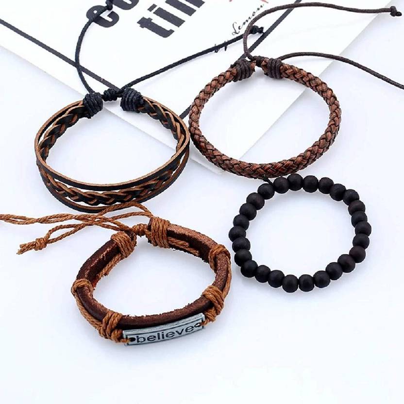 Leather Bracelet  (Pack of 4)