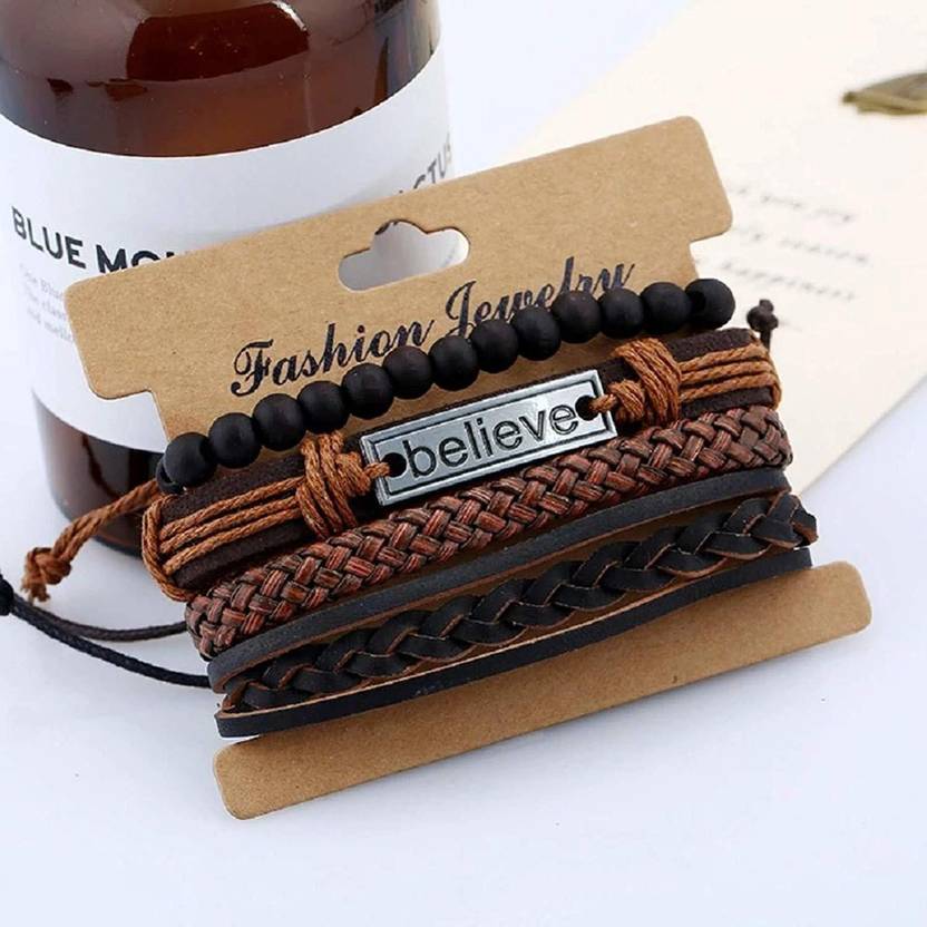 Leather Bracelet  (Pack of 4)