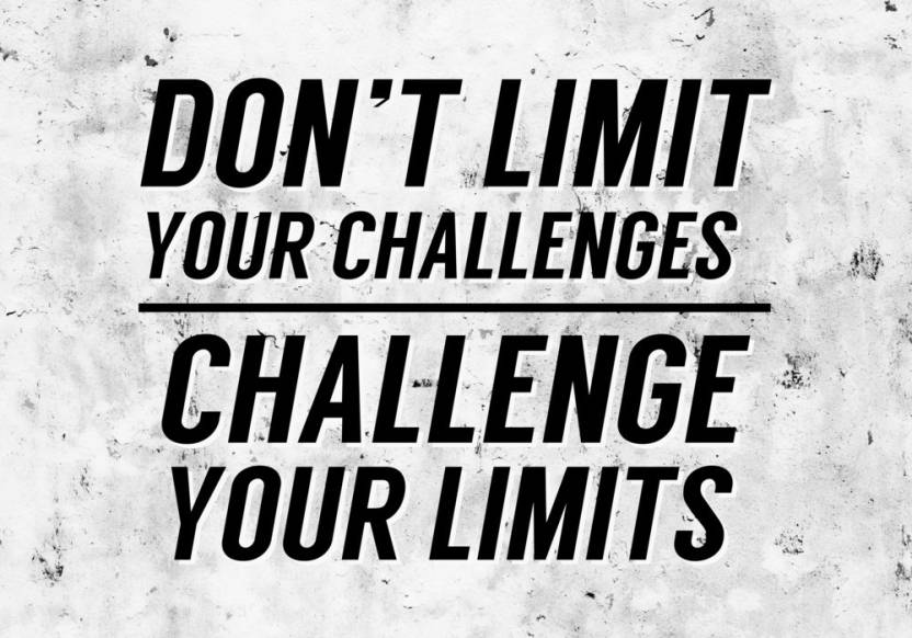 Dont Limit Your Challenges Sticker Postermotivational Poster
