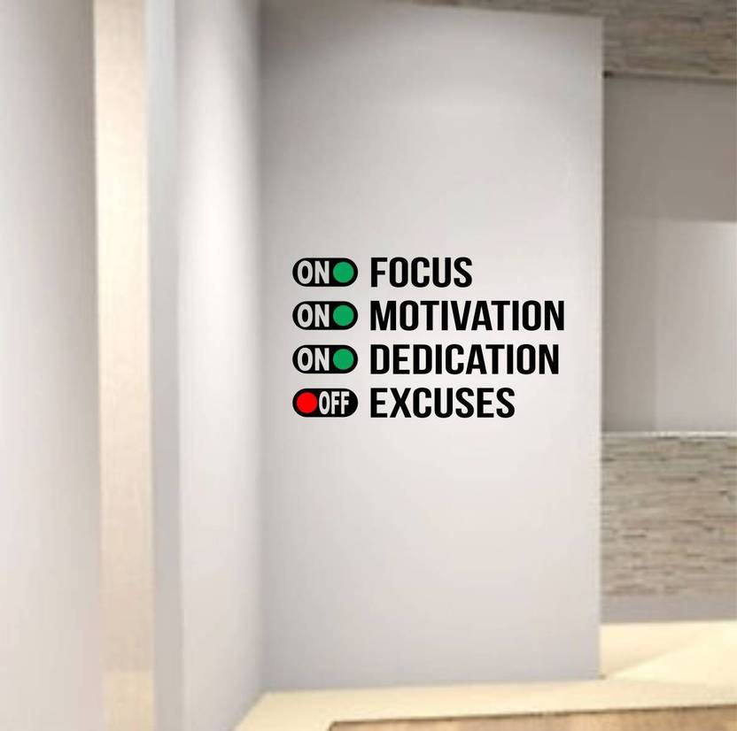 Decal O Decal 100 cm Wall Decals ' Motivation Quotes Self Adhesive