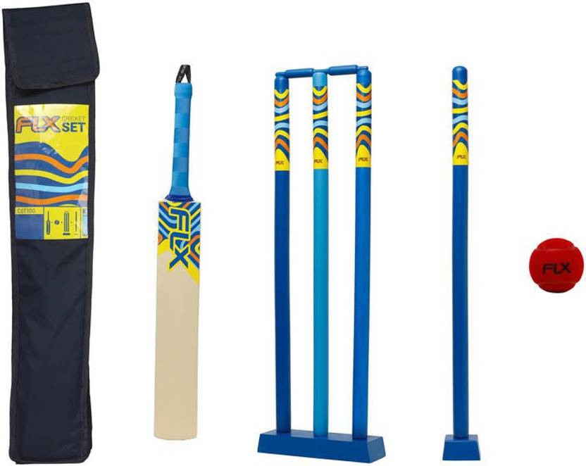 FLX by Decathlon CRICKET SET, YOUTH/ADULT, SIZE 5, INK BLUE Cricket Kit