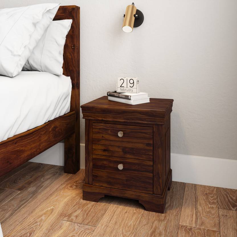 Flipkart Perfect Homes Sheesham Wood Solid Wood Bedside Table Price in